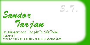 sandor tarjan business card